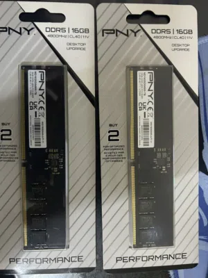 رامات 32gb ddr5 16*2 من شركة pny