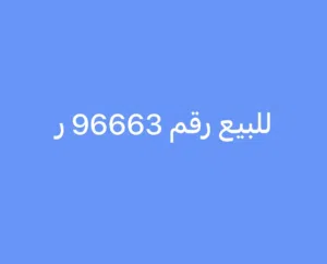 للبيع رقم 96663 ر