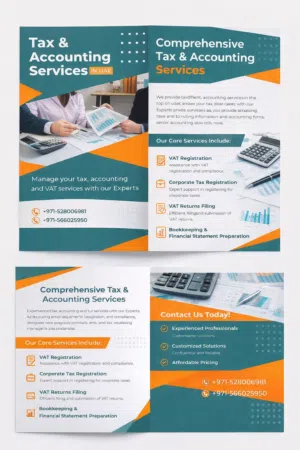 VAT Registration Corporate Tax Registration VAT Return Filing Bookkeeping & Accounting Service