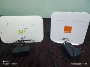 راوترات للبيع راوتر امنية بتركب عليه خط انترنت 4G+ وراوتر أورنج للفايبر   بحالة ممتازة عل فحص