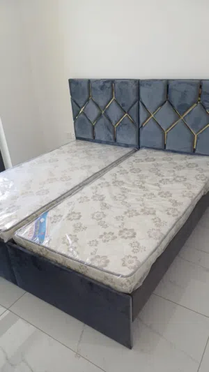 single wood bed with mattress for sale