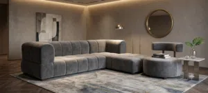 كورنر جلوس مودرن الالوان حسب الطلب
