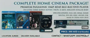 Premium Home Cinema Setup! Panasonic Blu-Ray Player + 3 Epic Movies Looking for an incredibl