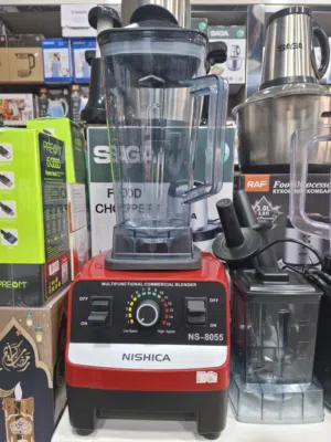 خلاط نيشيكا NS-8055 هو جهاز تجاري متعدد الوظائف، وتفاصيله كالتالي: المحرك: محرك نحاسي قوي بقوة 1350