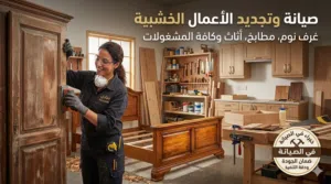 دار الخشب لكافة أعمال الصيانة والتفصيل الخشبية صيانة غرف النوم والمطابخ وطاولات السفرة