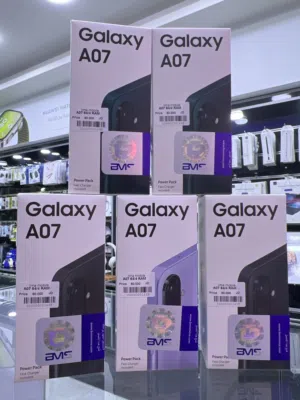 Samsung A07 ( 64 GB / 4+4 RAM ) سامسونج اي 07 الجديد كليا من شركة سامسونج مع شاحن اصلي بالكرتونة