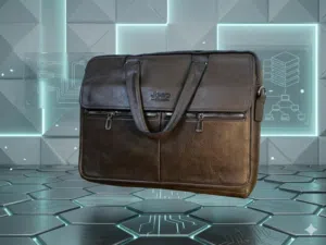 حقيبة عمل (جنطة) جلدية مقاس 15.6 بوصة للعمل، السفر، المدرسة والاستخدام اليومي 15.6in Leather Bag