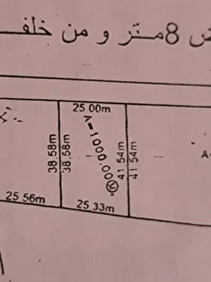 أرض  1000م خلف النسيم للبيع