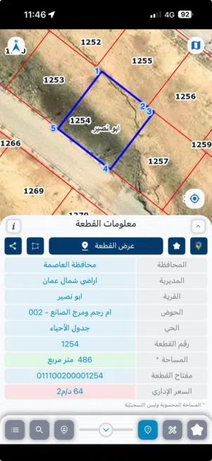 Residential Land for Sale in Amman Abu Nsair