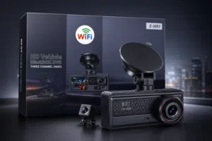 كاميرا سيارة DVR BlackBOX Vehicle HD ثلاثية القنوات مع WiFi