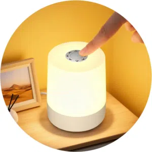 مصباح طاولة (ضوء) بإضاءة ليلية محمول-Touch-Control Bedside Lamp – LED night light, rechargeable