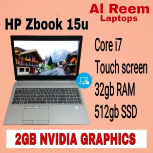TOUCH HP ZBOOK 2GB GRAPHICS CORE I7 32GB RAM 512GB SSD 15.6 INCH SCREEN جهاز HP ZBOOK بشاشة لمسية، م