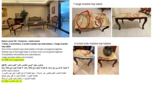 Salon style LOUIS XV 6 pieces