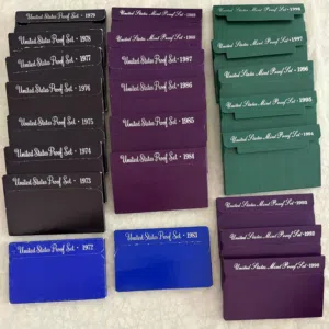 United States Mint Proof Coins Sets (23 sets) of different years