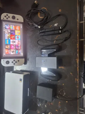 نينتندو سويتش OLED معدل (قطعة) + المجموعة الكاملة Nintendo Switch OLED Modded