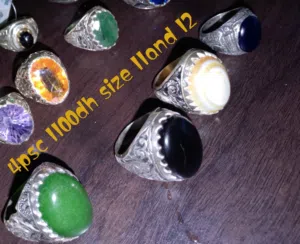 4rings large natural stone silver 925 and 3certificated super low price urgent sale