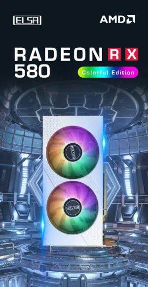 كرت شاشة AMD RX580 8GB وباور سبلاي 730w للبيع بسعر عرطة