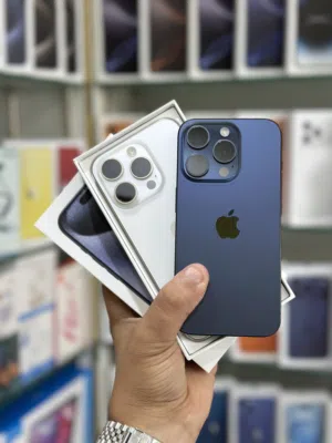 عرض خاص : iPhone 15 pro 128gb هواتف بحالة الوكالة مع ضمان بدون اي شموخ أو ماشكل و مع ملحقاته