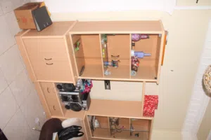 Large wooden display cabinet/wardrobe -used