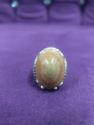 خاتم عقيق يمني سليماني بقراني طبيعي natural yamani sulaimani agate ring