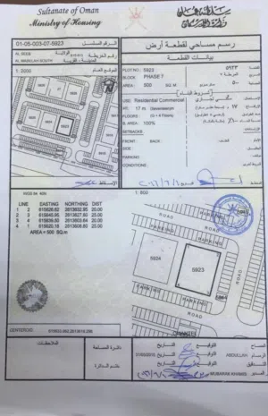 Mixed Use Land for Sale in Muscat Al Maabilah
