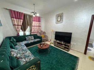 غرفه وصاله مفروش للايجار الشهري بعجمان ابراج السيتي تاور مع باركن خاص