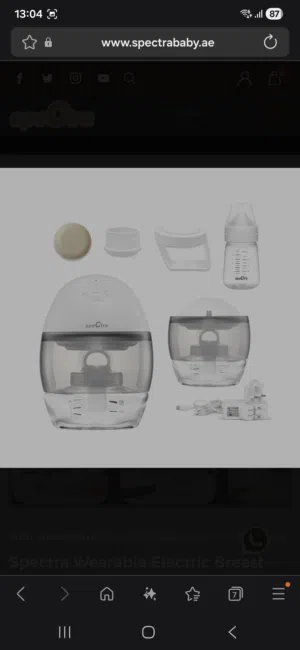 جهاز شفط الحليب الكهربائي المتنقل Spectra Wearable Electric Breast Pump