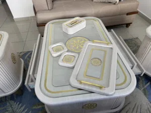 طاولة وسط + 2 طاولة جانبية صغيرة