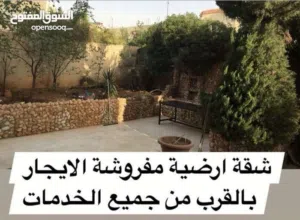 شقه مفروشه طابق ارضى مع حديقه