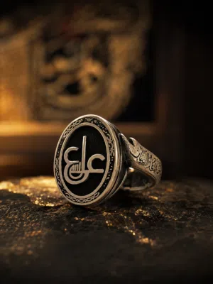 خاتم فضه اصلي رجالي عيار 925 منلبس قليل