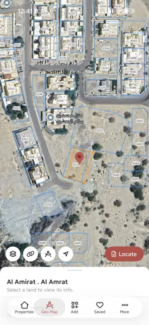 أرض سكنية مفتوحة من جميع الجهات – العامرات خلف الأقمار الصناعية