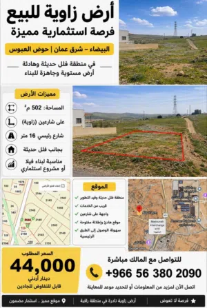 Mixed Use Land for Sale in Amman Al-Baida
