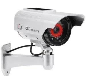 كاميرة مراقبة خارجي fake وهمي على بطاريات الحبة ب7 والثلاث ب15