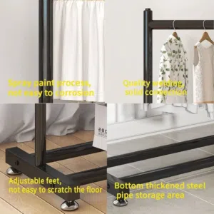 تصميم عملي: تم تصميم هذا الرف الذكي لتنظيم الملابس الزائدة وتلبية الاحتياجات اليومية، مما يساعدك على