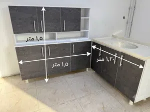 كاونترات MDF بلمسة المرمر الصناعي الفاخر – الأناقة والعملية في مطبخك!  توصيل مجاني لمركز المحافظات
