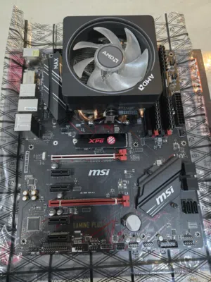 معالج + لوحة أم + رام + مساحة تخزين  CPU + Motherboard + RAM + NVMe SSD
