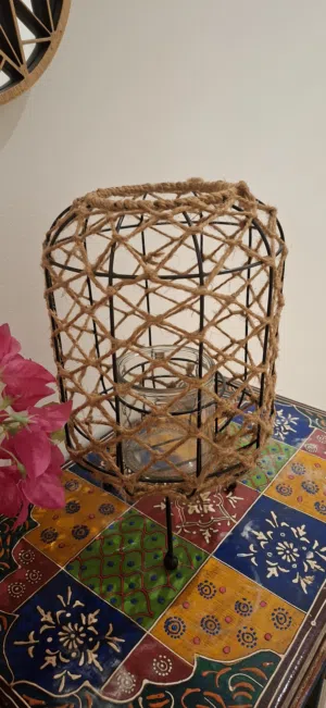 فانوس ديكور لحمل الشموع – تصميم بوهيمي