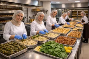 شركة مطاعم و مطابخ لتنفيذ التجهيزات الغذائية وقوائم الطعام للغير( مطبخ ساخن– موالح– ورق عنب– حلويات)