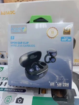 سماعات لاسلكية من نوع Open Ear Clip (مشابك الأذن المفتوحة) من شركة البديل (Albadeel)، موديل AWP-08