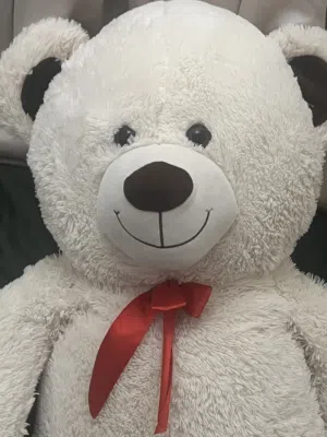 Big teddy bear with a frog