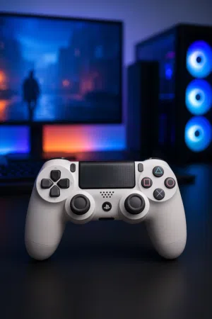 جهاز تحكم كنترولر ps4 جديد فخمه وبلون الأبيض و ps4 controller white and black available الأسود