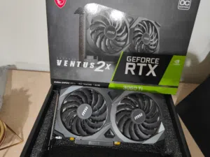 للبيع كارت شاشة MSI RTX 3060 Ti Ventus 2X  الاستخدام: سنة واحدة الذاكرة: 8GB GDDR6