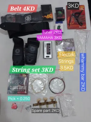 مجموعة من اكسسوارات الآلات الموسيقية