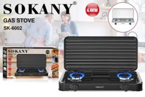بوتجاز مسطح سوكانى  2عين  مقاس 60×30 بيشتغل انبوبة وغاز طبيعى ضمان سنه  السعر1200 شحن مجانا