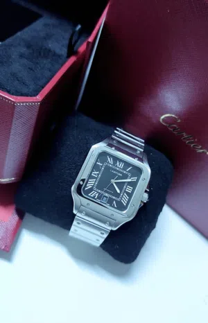 Santos de Cartier Automatic watch for men  ساعة سانتوس دي كارتييه أوتوماتيكية للرجال