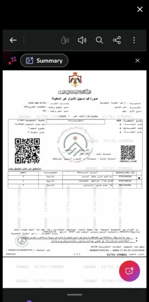 قطعة ارض للبيع - الشونة الجنوبية مساحتها 742 م