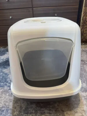 Cat litter Pan White & Grey
