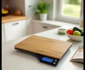 ميزان من الخيزران للمطبخ دقيق جدآ ميزان رقمي بوزن الطعام باحدث اصدار