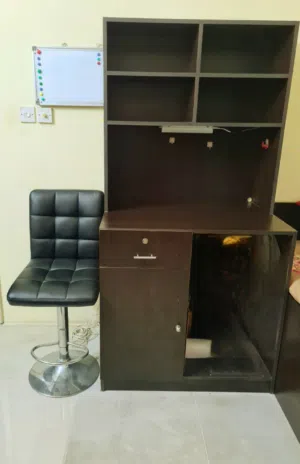 Dark brown Study table with chair