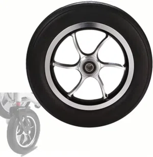 عجلات امامية للكراسي الكهربائية جنط المنيوم   مقاس 10 انش جديد غير مستعمل